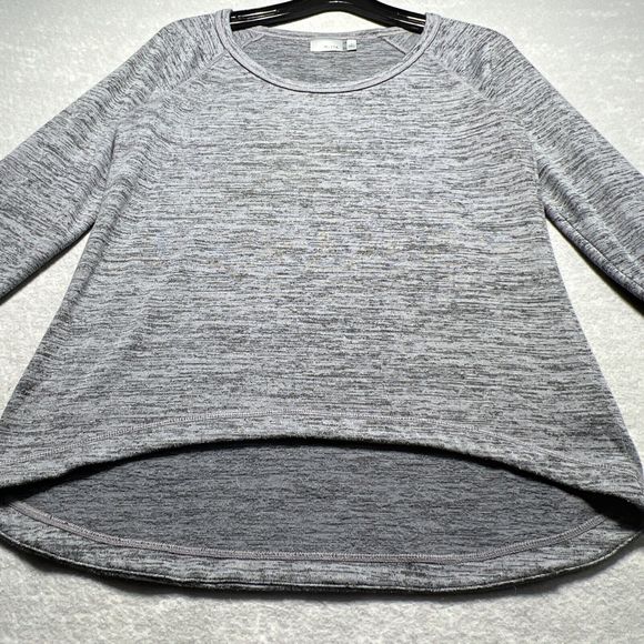 Athleta No Sweatin It Sharkbite Gray Crew Neck Pullover Sweater Women’s Size: S - Picture 7 of 13